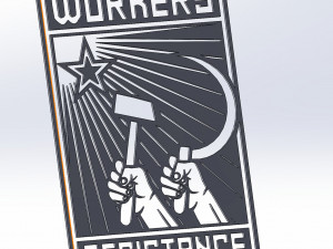 12 DXF File CNC g-code Industrial Laser Cut PROPAGANDA decorative -promo Nr0660 Model 3D
