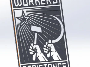 12 DXF File CNC g-code Industrial Laser Cut PROPAGANDA decorative -promo Nr0660 3D Model