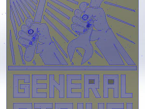 12 DXF File CNC g-code Industrial Laser Cut PROPAGANDA decorative -promo Nr0660 3D Model