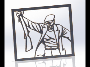 12 DXF File CNC g-code Industrial Laser Cut PROPAGANDA decorative -promo Nr0660 Model 3D