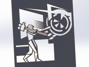 12 DXF File CNC g-code Industrial Laser Cut PROPAGANDA decorative -promo Nr0660 Model 3D