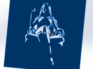 6 Файл DXF G-код ЧПУ Промышленный лазер Криминальное чтиво декоративная плазма Nr0661 3D Модель