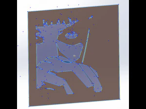 6 DXF File CNC g-code Industrial Laser PULP FICTION decorative Plasma Nr0661 3D Model