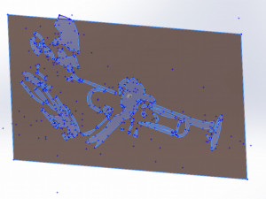 16 DXF File CNC g-code Industrial Laser Router Plasma Music Sax JAZZ Nr0662 3D Model