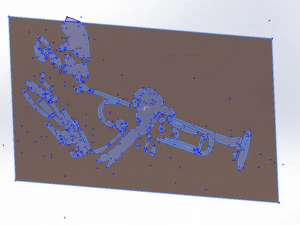 16 DXF File CNC g-code Industrial Laser Router Plasma Music Sax JAZZ Nr0662 3D Model