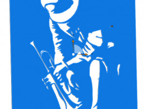 16 DXF File CNC g-code Industrial Laser Router Plasma Music Sax JAZZ Nr0662 3D Model