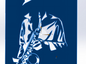 16 DXF File CNC g-code Industrial Laser Router Plasma Music Sax JAZZ Nr0662 3D Model