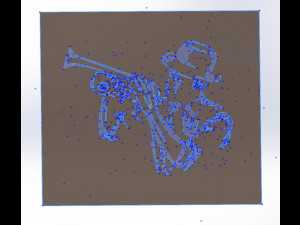 16 DXF File CNC g-code Industrial Laser Router Plasma Music Sax JAZZ Nr0662 3D Model
