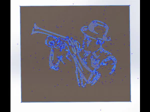 16 DXF File CNC g-code Industrial Laser Router Plasma Music Sax JAZZ Nr0662 3D Model