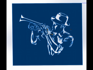 16 DXF File CNC g-code Industrial Laser Router Plasma Music Sax JAZZ Nr0662 3D Model