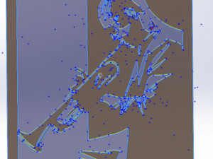 16 DXF File CNC g-code Industrial Laser Router Plasma Music Sax JAZZ Nr0662 3D Model