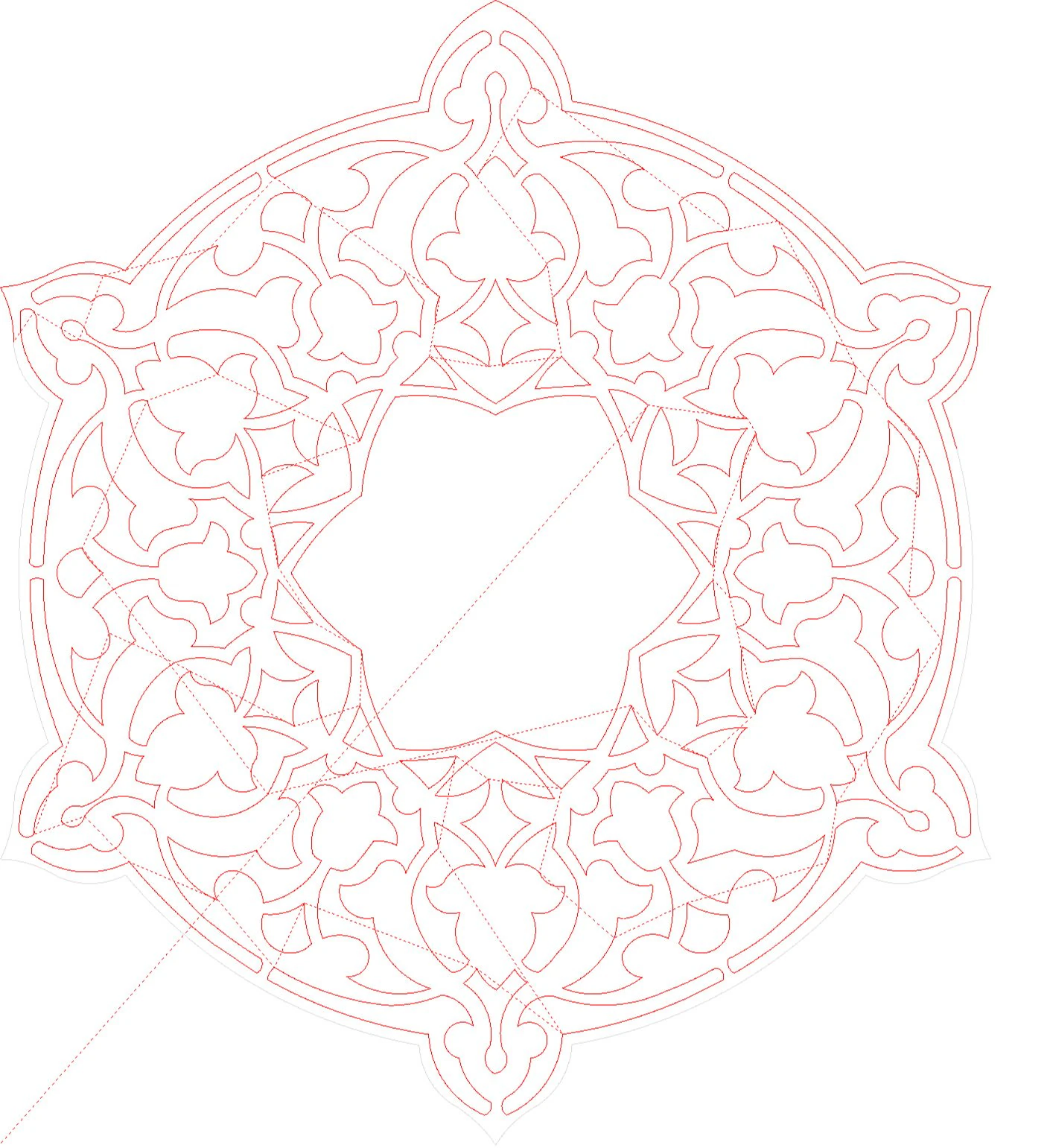 15 DXF File CNC g-code Laser Cut Mandala Vector DXF Plasma Router Nr0670 3D Model .c4d .max .obj .3ds .fbx .stl .blend 