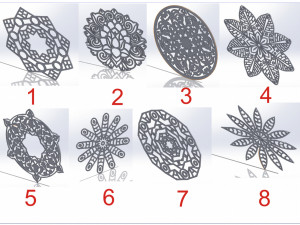 15 DXF File CNC g-code Laser Cut Mandala Vector DXF Plasma Router Nr0670 Model 3D