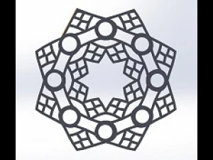 15 DXF File CNC g-code Laser Cut Mandala Vector DXF Plasma Router Nr0670 3D Model