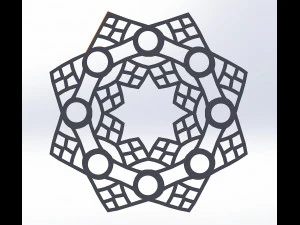 15 DXF File CNC g-code Laser Cut Mandala Vector DXF Plasma Router Nr0670 3D Model