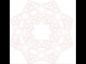 15 DXF File CNC g-code Laser Cut Mandala Vector DXF Plasma Router Nr0670 Model 3D