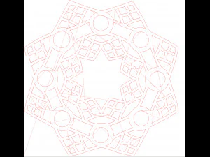 15 DXF File CNC g-code Laser Cut Mandala Vector DXF Plasma Router Nr0670 3D Model