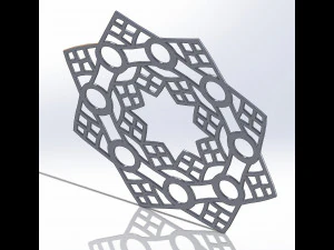 15 DXF File CNC g-code Laser Cut Mandala Vector DXF Plasma Router Nr0670 3D Model