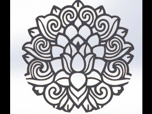 15 DXF File CNC g-code Laser Cut Mandala Vector DXF Plasma Router Nr0670 3D Model