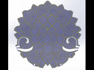 15 DXF File CNC g-code Laser Cut Mandala Vector DXF Plasma Router Nr0670 3D Model