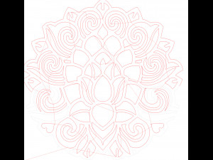15 DXF File CNC g-code Laser Cut Mandala Vector DXF Plasma Router Nr0670 Model 3D