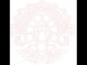 15 DXF File CNC g-code Laser Cut Mandala Vector DXF Plasma Router Nr0670 3D Model