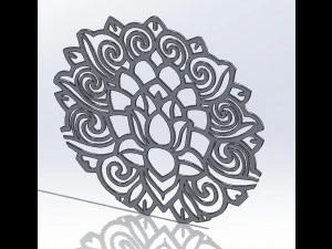 15 DXF File CNC g-code Laser Cut Mandala Vector DXF Plasma Router Nr0670 3D Model