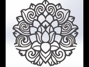 15 DXF File CNC g-code Laser Cut Mandala Vector DXF Plasma Router Nr0670 3D Model