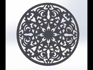 15 DXF File CNC g-code Laser Cut Mandala Vector DXF Plasma Router Nr0670 3D Model
