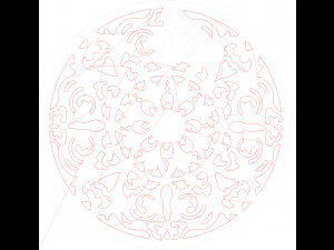 15 DXF File CNC g-code Laser Cut Mandala Vector DXF Plasma Router Nr0670 3D Model