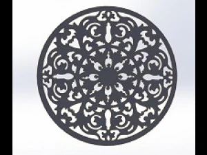 15 DXF File CNC g-code Laser Cut Mandala Vector DXF Plasma Router Nr0670 3D Model