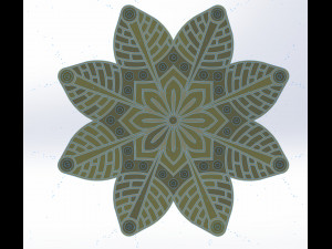 15 DXF File CNC g-code Laser Cut Mandala Vector DXF Plasma Router Nr0670 Model 3D
