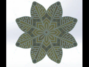 15 DXF File CNC g-code Laser Cut Mandala Vector DXF Plasma Router Nr0670 3D Model