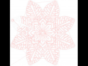 15 DXF File CNC g-code Laser Cut Mandala Vector DXF Plasma Router Nr0670 Model 3D