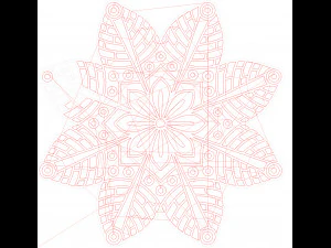 15 DXF File CNC g-code Laser Cut Mandala Vector DXF Plasma Router Nr0670 3D Model