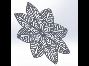15 DXF File CNC g-code Laser Cut Mandala Vector DXF Plasma Router Nr0670 Model 3D