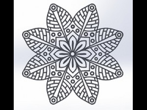 15 DXF File CNC g-code Laser Cut Mandala Vector DXF Plasma Router Nr0670 Model 3D