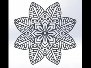 15 DXF File CNC g-code Laser Cut Mandala Vector DXF Plasma Router Nr0670 3D Model