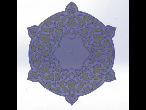 15 DXF File CNC g-code Laser Cut Mandala Vector DXF Plasma Router Nr0670 3D Model