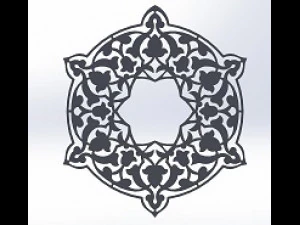 15 DXF File CNC g-code Laser Cut Mandala Vector DXF Plasma Router Nr0670 3D Model