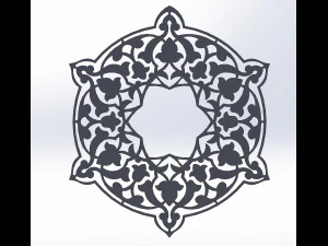 15 DXF File CNC g-code Laser Cut Mandala Vector DXF Plasma Router Nr0670 3D Model