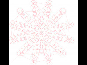 15 DXF File CNC g-code Laser Cut Mandala Vector DXF Plasma Router Nr0670 Model 3D