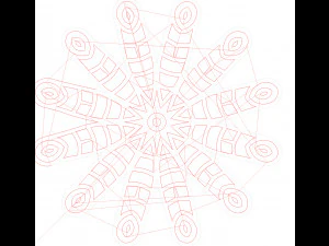 15 DXF File CNC g-code Laser Cut Mandala Vector DXF Plasma Router Nr0670 3D Model