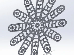 15 DXF File CNC g-code Laser Cut Mandala Vector DXF Plasma Router Nr0670 3D Model
