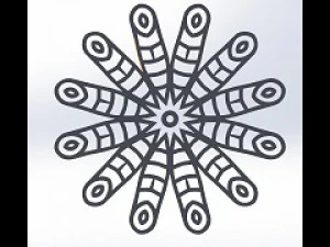 15 DXF File CNC g-code Laser Cut Mandala Vector DXF Plasma Router Nr0670 3D Model