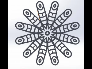 15 DXF File CNC g-code Laser Cut Mandala Vector DXF Plasma Router Nr0670 3D Model