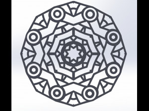 15 DXF File CNC g-code Laser Cut Mandala Vector DXF Plasma Router Nr0670 Model 3D