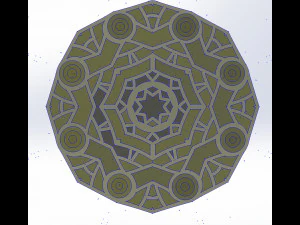 15 DXF File CNC g-code Laser Cut Mandala Vector DXF Plasma Router Nr0670 3D Model