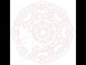 15 DXF File CNC g-code Laser Cut Mandala Vector DXF Plasma Router Nr0670 Model 3D