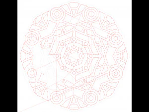 15 DXF File CNC g-code Laser Cut Mandala Vector DXF Plasma Router Nr0670 3D Model